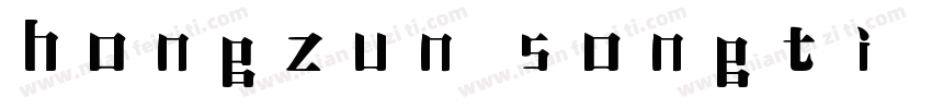 hongzun songti字体转换
